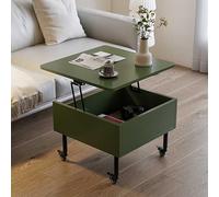 Mesa de centro rústica de madera con gran estante de almacenamiento oculto, mesa de comedor moderna para sala de estar, sofá, mesa auxiliar con estante de almacenamiento, muebles de espacio pequeño