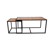 Mesa de centro-set con patas de metal wellhome.