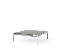 Mesa de Centro Sett LN13 de Vidrio Ahumado y Cromo Oscuro