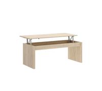 Mesa de centro side diseño elevable natural 43x102x50 cm