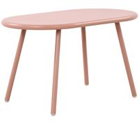 CLP Mesa de Centro Velva I Mesa de salón Ovalada con Base metálica I Mesilla Impermeable para Exteriores o Interior, Color:Fucsia