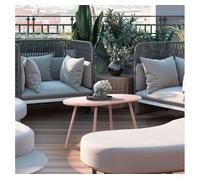 Mesa de centro velva plástico rosado 45x80x45 cm