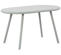 CLP Mesa de Centro Velva I Mesa de salón Ovalada con Base metálica I Mesilla Impermeable para Exteriores o Interior, Color:Turquesa