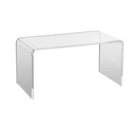 VEVOR Mesa de Centro de Acrílico Mesa Auxiliar 813x401x414 mm Extremo del Sofá de Acrílico Grosor de 20 mm Carga Máxima de 50 kg Mesa de Salón Almacenamiento Grande para Dormitorio Balcón Cafetería