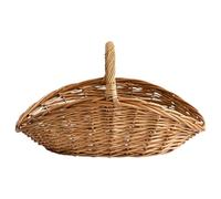 Mesa De Cestas Para Pan: Bandeja Tejida Ovalada, Contenedor De Almacenamiento De Mimbre Natural, Recipiente Para Servir Con Asa Grande, Organizador De Exhibición De Cocina Rústica | Picnic Con Cesta D