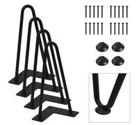 Mesa De Clip para El Pelo, Patas De Hierro Forjado, Patas De Casilla FáCiles De Desmontar, Patas De Mesa De Centro En Forma De U, SofáS De Metal, Soporte para La Pata De Mesa (24 Pulgadas (6