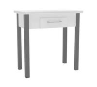 Miroytengo Mesa de Cocina Extensible Sendai Estilo Contemporáneo en Color Blanco y Gris para 2 Plazas 43x80x40-80 cm