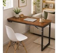 Mesa de Cocina Montada en la Pared - Plegable | Barra Cocina Plegable con Diseño que Ahorra Espacio for Dormitorio, Estar o Comedor(Dark Brown,39.4*19.6*29.5in)