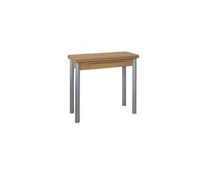 Mesa de cocina rectangular extensible - modelo ribeta - sobre mdf - patas metal plata