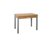 MOMMA HOME Mesa Cocina Extensible - Mesa Comedor Extensible, Mesa Plegable, Mesa Plegable, Mesa Comedor Modernas Extensibles, Color Roble/Plata, SILANTA, Medidas 100/160x60x76 cm