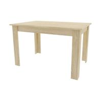 Mesa de comedor 80 × 120 cm, con tablero para muebles con recubrimiento de pvc, acabado roble sonoma.