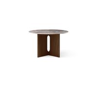 Mesa de Comedor Androgyne Ø120 Roble Teñido oscuro/Gris Galaxia