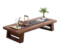Mesa de comedor baja japonesa Zen de madera maciza para sala de estar, asiento de suelo, ideal para decoración minimalista (60 x 40 x 30 cm)