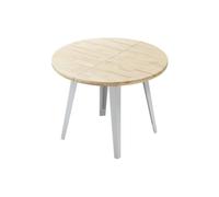 Mesa de comedor berge redonda extensible nordish/blanco ø100x76 cm adec