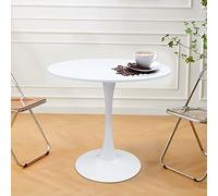 Mesa de comedor con cúpula blanca de medio siglo - Mesa de comedor de cocina, mesa redonda, diseño de cintura pequeña, mesa informal americana, moderna mesa de sofá estilo americano, moderno tulipán