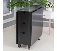 Mesa de comedor con ruedas y cajones, juego de mesa de cocina de madera maciza que ahorra espacio, con 1 mesa y 8 sillas para reuniones familiares y pequeñas zonas de comedor