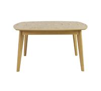 Mesa de comedor cuadrada escandinava de madera clara de roble L140 cm LEENA