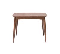 Mesa de comedor cuadrada extensible en madera oscura nogal L100-140 cm HELMA