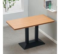 Mesa de comedor cuadrada para restaurante, mesa auxiliar que ahorra espacio, mesa de té con leche, mesa de comedor de mármol sintético con base de acero inoxidable, perfecta para desayunos y espacios