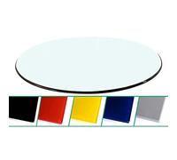 Mesa de comedor de cristal, elegante mesa giratoria Lazy Susan con borde de arco pulido para un comedor elegante