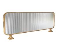 Mesa de comedor de cristal, media pared decorativa de acero inoxidable para restaurante, diseño elegante para una mayor utilización del espacio