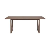 Mesa de comedor de diseño rectangular de madera oscura nogal L200 cm KUALA