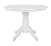 Mesa de comedor de madera de caucho blanca ø100 cm redonda vintage Akron