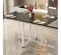Mesa de comedor de madera maciza con diseño de hojas de caída, muebles de cocina expandible para espacios pequeños, plegable de 3 maneras, mesa de ahorro de espacio para comedor y sala de estar