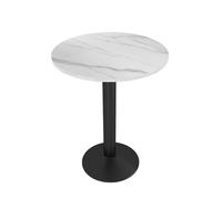 Mesa de comedor de piedra sinterizada, diseño elegante con base de metal negro, mesa auxiliar rectangular moderna para comedor, cocina y restaurantes