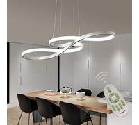 Mesa de Comedor de Techo Colgante LED de LED de Fuego liviano con Control Remoto, araña de Sombra acrílica de música para Sala de Estar, Dormitorio, Oficina, Isla de Cocina L75*W32cm