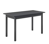 Mesa de Comedor Den HAAG 120 x 60 x 75 cm Mesa de Cocina o Salón para 4 Sillas Escritorio Resistente Mesa para Oficina Gris Oscuro