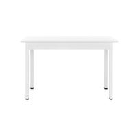 [en.casa] Mesa de Comedor para 4 Personas Cocina 120cm x 60cm x 75cm Diseño Blanco