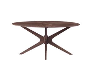 Mesa de comedor diseño ovalada nogal L160 cm DIELLI