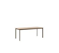 Mesa de Comedor Drip HW116 L193 Roble Lacado Negro/transparente