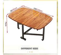 Mesa de comedor expandible con ruedas, solución que ahorra espacio para cocinas pequeñas y espacios compactos, perfecta para comedor y entretenimiento
