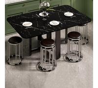 Mesa de comedor expandible, moderna mesa de cocina plegable con sillas, diseño elegante que ahorra espacio para comedor y cocina, perfecta para reuniones familiares