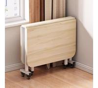 Mesa de comedor extensible con ruedas, diseño que ahorra espacio con bordes redondeados para cocina y sala de estar, solución de muebles versátil, moderna y funcional