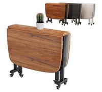 Mesa de comedor extensible con ruedas, multifuncional que ahorra espacio para espacios pequeños, perfecta para restaurantes, salas de estar, patios y terrazas