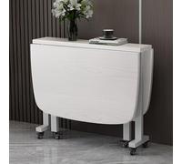 Mesa de comedor extensible de madera con ruedas, mesa plegable de mariposa que ahorra espacio, diseño de hojas caídas para comedores pequeños, perfecta para espacios de vida compactos