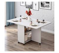 Mesa de comedor extensible de madera, mesa de centro de gran capacidad con tapa abatible para cocina, sala de estar, restaurante, superficie resistente a los arañazos, 120 x 60 x 77 cm, B-120 x 60 x