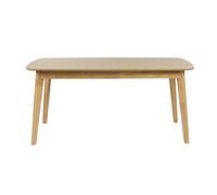 Mesa de comedor extensible escandinava con extensiones integradas de madera clara roble L168-228 cm LEENA