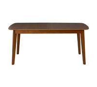 Mesa de comedor extensible escandinava con extensiones integradas en madera oscura nogal L168-228 cm LEENA