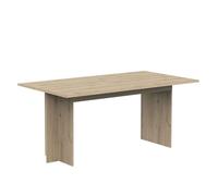 Mesa de comedor extensible lead estilo natural en color roble artisan 166x74x90 cm