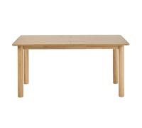 Mesa de comedor extensible rectangular de madera clara fresno L160-210 cm CLAUDIE