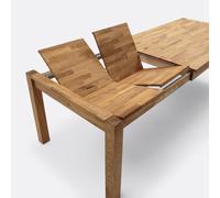 Mesa de comedor extensible, roble, para 6 a 12 comensales, ADELITA. Talla 12 personas. Color Roble