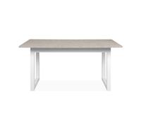 Mesa de comedor extensible - travertino y blanco l160-200 cm - houston