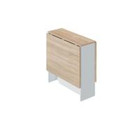 Calicosy Mesa auxiliar Fly - alas abatibles - Blanco Artik/Roble Canadian - 77x31-140x79cm