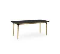 Mesa de Comedor Form 95 x 200 cm Negro/roble