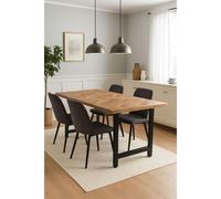 Mesa de Comedor Home ESPRIT Metal Madera de acacia 180 x 90 x 76 cm