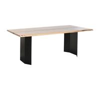 Mesa de Comedor Home ESPRIT Metal Madera de acacia 200 x 100 x 76 cm